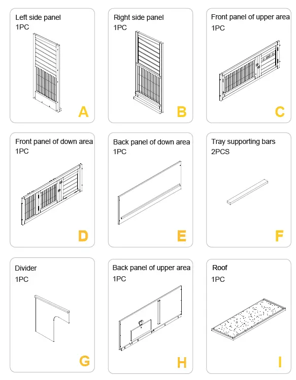 aivituvin AIR06-B Outdoor Rabbit Hutch 3
