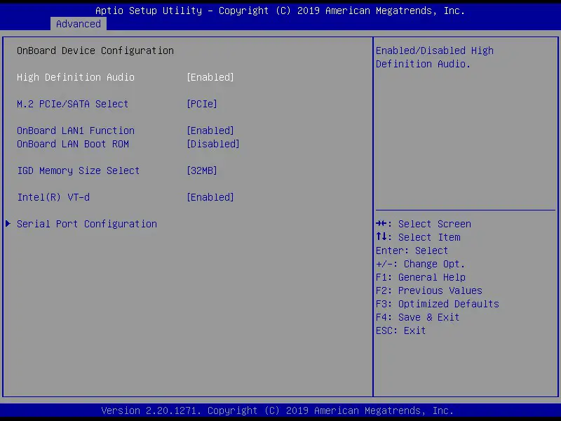 Shuttle NC10U Series XPC Nano - Onboard Device Configuration
