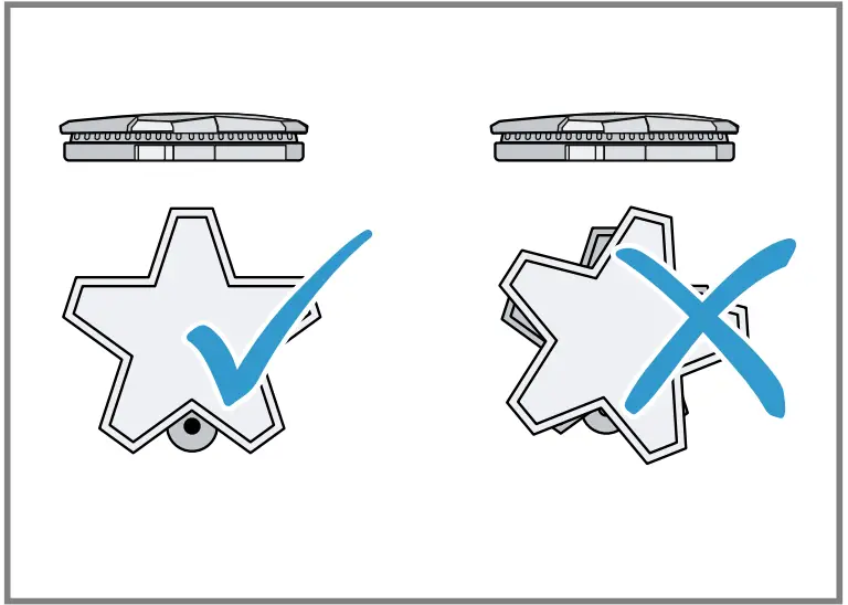 Placing the burner caps
