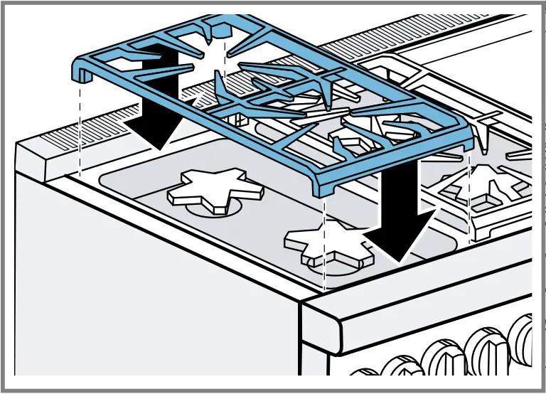 Placing the burner grates