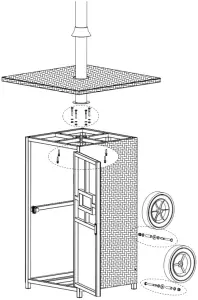 electriQ EQODHMBR - PATIO HEATER ASSEMBLY 1