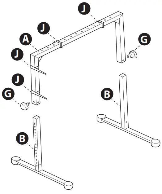 PYLE PKST64 Heavy-Duty Keyboard Stand - Step 1