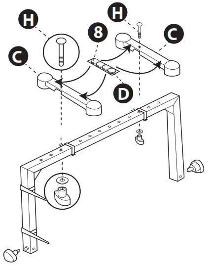 PYLE PKST64 Heavy-Duty Keyboard Stand - Step 2