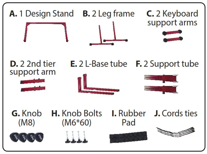PYLE PKST64 Heavy-Duty Keyboard Stand - WHAT'S IN THE BOX