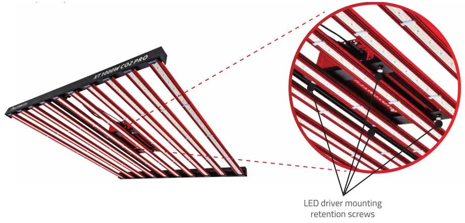 PHOTONTEK XT1000W CO2 Pro Full Spectrum LED - Connect & disconnect the driver