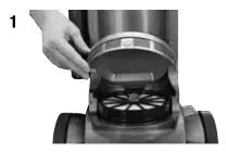 Bissell 16N5 Series Health Home Vacuum - Remove the dirt container