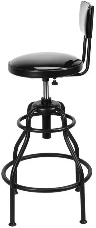 PITTSBURGH Adjustable Shop Stool with Backrest