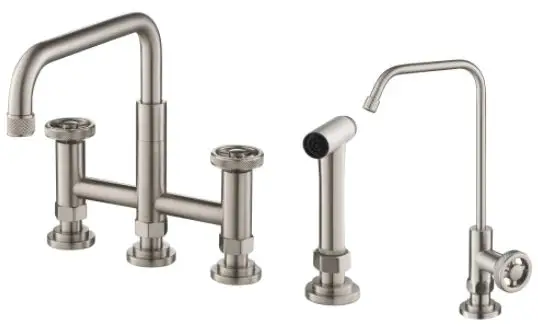Kraus KPF-3125 Urbix Industrial Bridge Kitchen Faucet