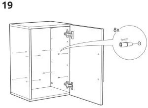 IKEA GODMORGON 40x32x58 cm Wall Cabinet with One Door High-Gloss - fig30