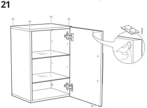 IKEA GODMORGON 40x32x58 cm Wall Cabinet with One Door High-Gloss - fig32