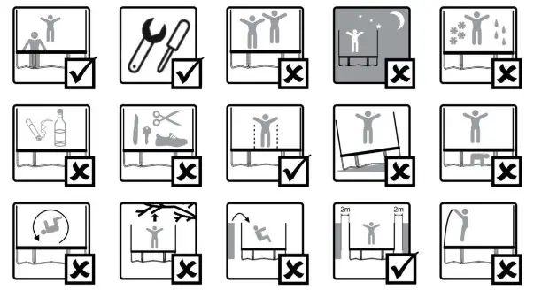 virtufit VF06004-244 Trampoline with Safety Net- ADVISORY