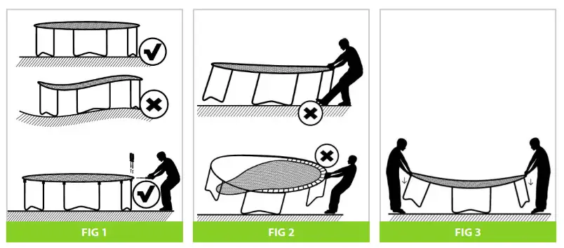 virtufit VF06004-244 Trampoline with Safety Net- ASSEMBLY INSTRUCTIONS
