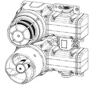 FIG 1 Beacon and loudspeaker combination fixture