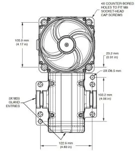 FIG 3 Front view of Ex de surface-mount loudspeaker