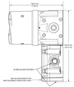 FIG 4 Side view of Ex de surface-mount loudspeaker