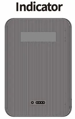 Shenzhen Esorun Technology MAG5000W Magnetic Wireless Power Bank - Indicator