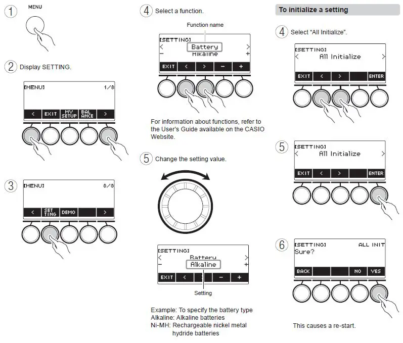 Configuring Function Settings
