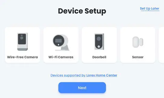 Setup the sensors with the Lorex