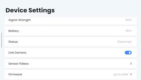 To link a sensor to a camera in the Lorex home center