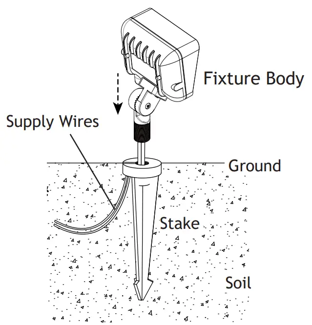 VFL 45XX LI BBZ Line Voltage Landscape Lighting - Install Fixture