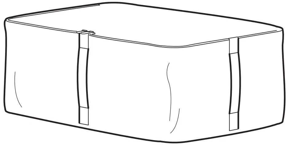 IKEA 305 039 24 HEMMAFIXARE Storage Case Fabric Striped-