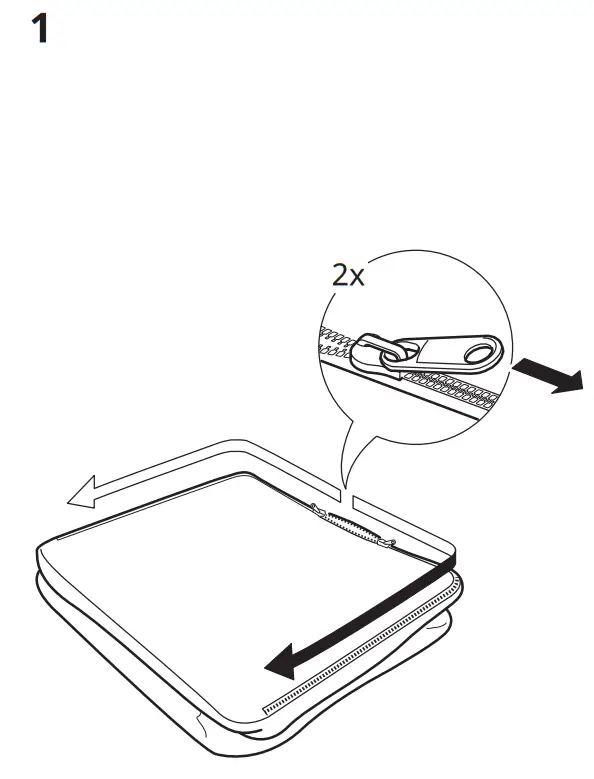 IKEA 305 039 24 HEMMAFIXARE Storage Case Fabric Striped-fig2