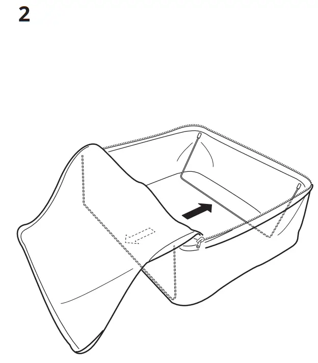 IKEA 305 039 24 HEMMAFIXARE Storage Case Fabric Striped-fig3