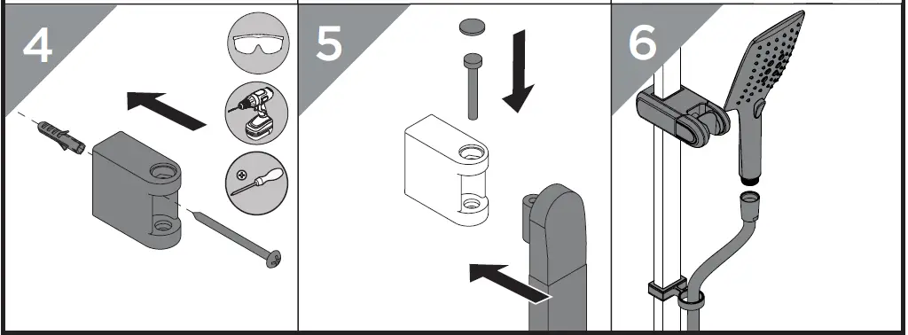 BRISTAN QD SHXSMFF C Quadrato Exposed Bar Shower with Riser Kit-13