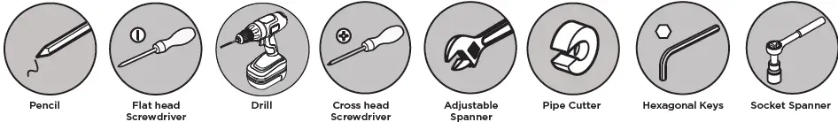 BRISTAN QD SHXSMFF C Quadrato Exposed Bar Shower with Riser Kit-2