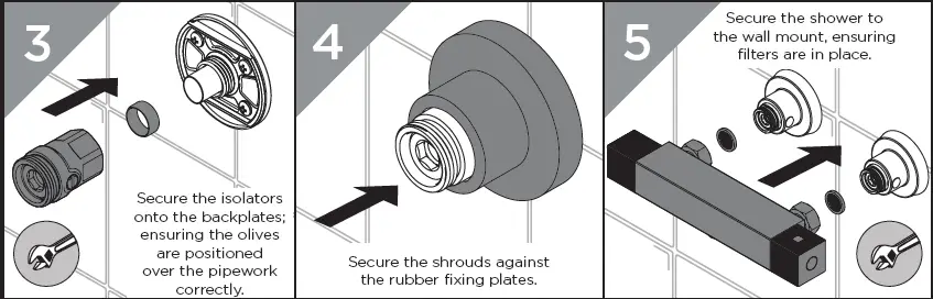 BRISTAN QD SHXSMFF C Quadrato Exposed Bar Shower with Riser Kit-5