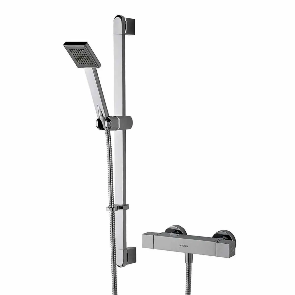 BRISTAN QD SHXSMFF C Quadrato Exposed Bar Shower with Riser Kit