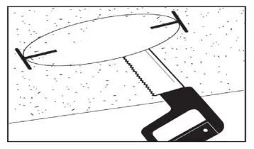 JunoConnect Bluetooth or ZigBee Installation Instructions - Cut the opening with a saw