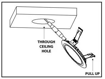 JunoConnect Bluetooth or ZigBee Installation Instructions - Pull the spring clip on the fixture up