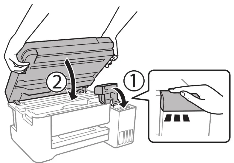 EPSON ET 2850 EcoTank Wireless Color All in One Cartridge Supertank Printer - Fill ink tanks 8