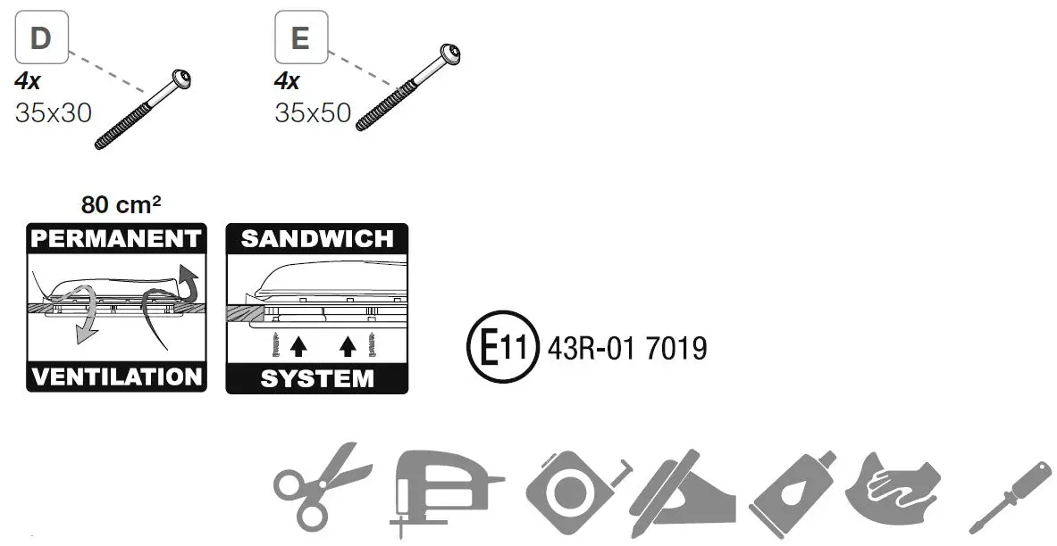 FIAMMA VENT 28 F Rooflight fig 2