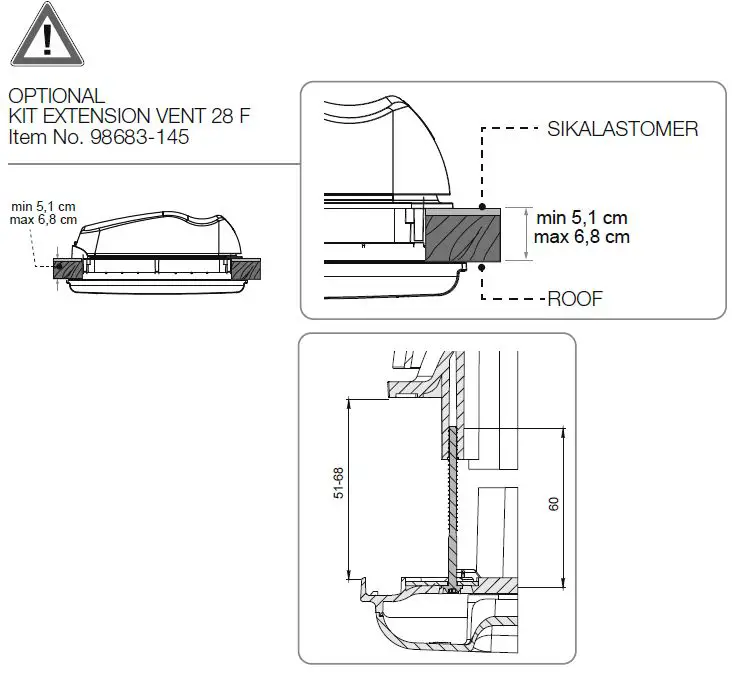 FIAMMA VENT 28 F Rooflight fig 6