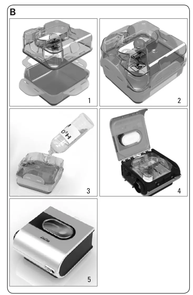 RESMED H5i Standard Water Tub - Refer to illustration B.