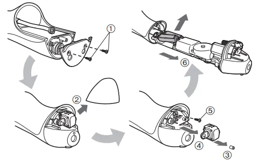 Remove the built-in rechargeable battery