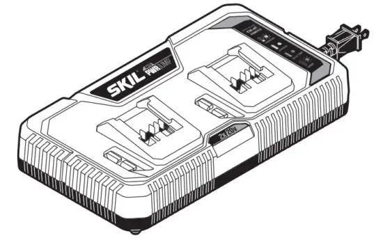 SKIL QC5359B 02 20V Dual Port Charger