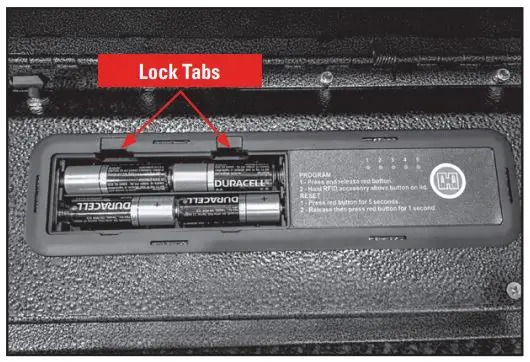 Hornady 98190 AR Gunlocker Safe Gun Locker Owner's Manual - Batteries