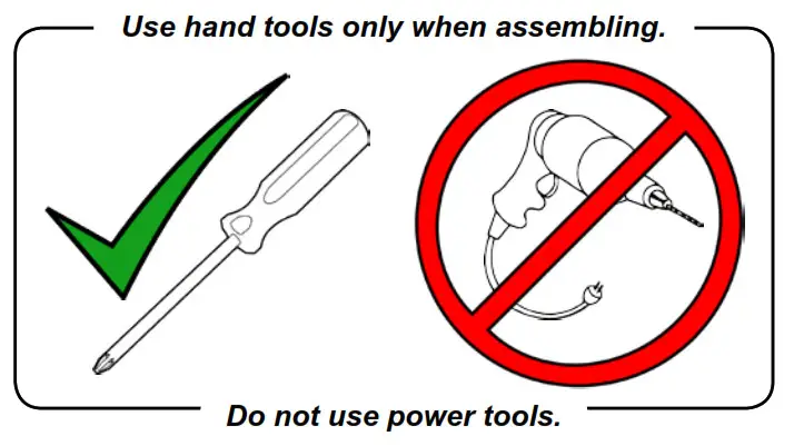 SUPERATV Flip Down Windshield - Use hand tools only when assembling
