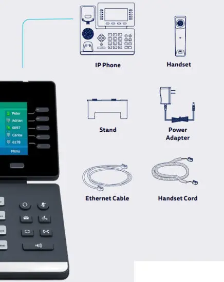 commander T54W IP Phone with Built-In Bluetooth and Wi-Fi - figure 1