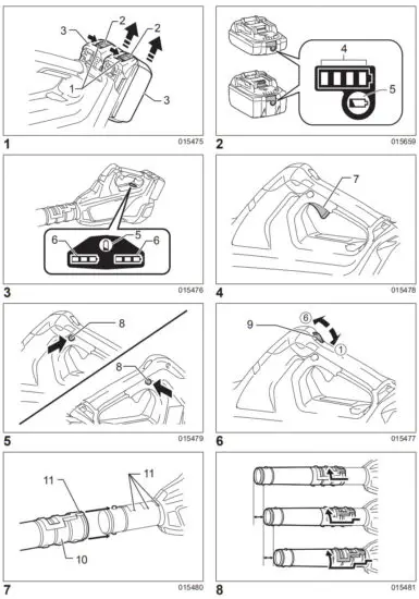 makita DUB362 Cordless Leaf Blower - figure 1