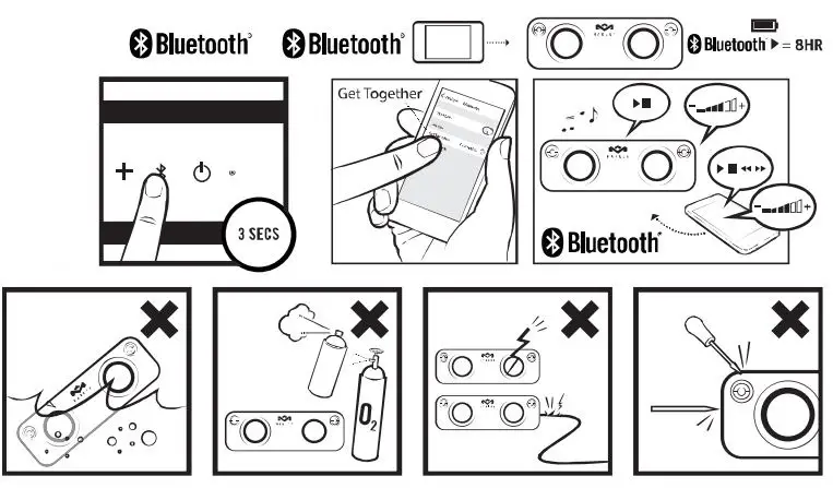Marley EMJA006B Portable Bluetooth Speaker User Manual - Warning