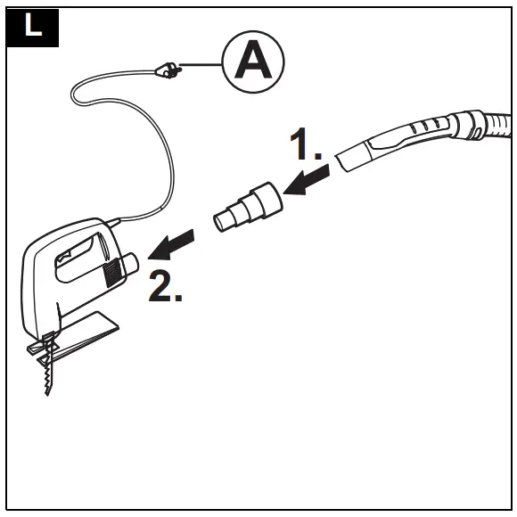 Mount the suction hose