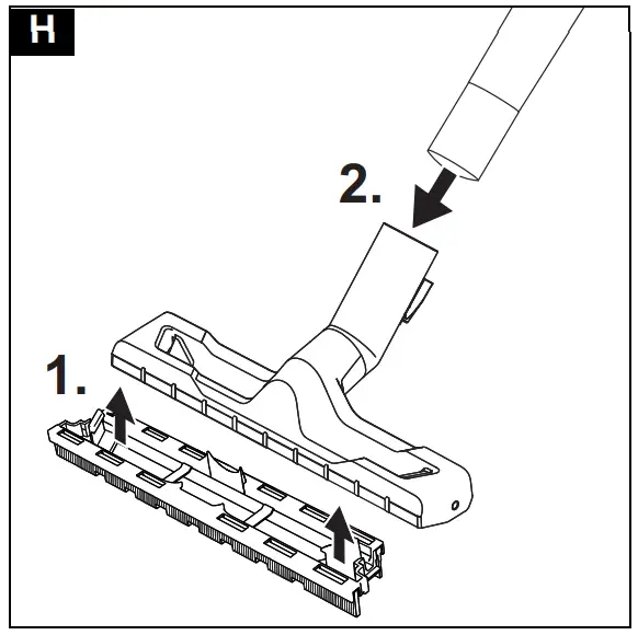 Install the floor nozzle