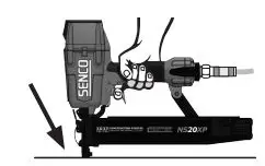 SENCO Construction Staplers Instruction Manual - Drive fasteners into work surface only