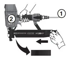 SENCO Construction Staplers Instruction Manual - Pull feeder shoe back into “locked” position