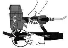 SENCO Construction Staplers Instruction Manual - Pull feeder shoe back into “locked” position