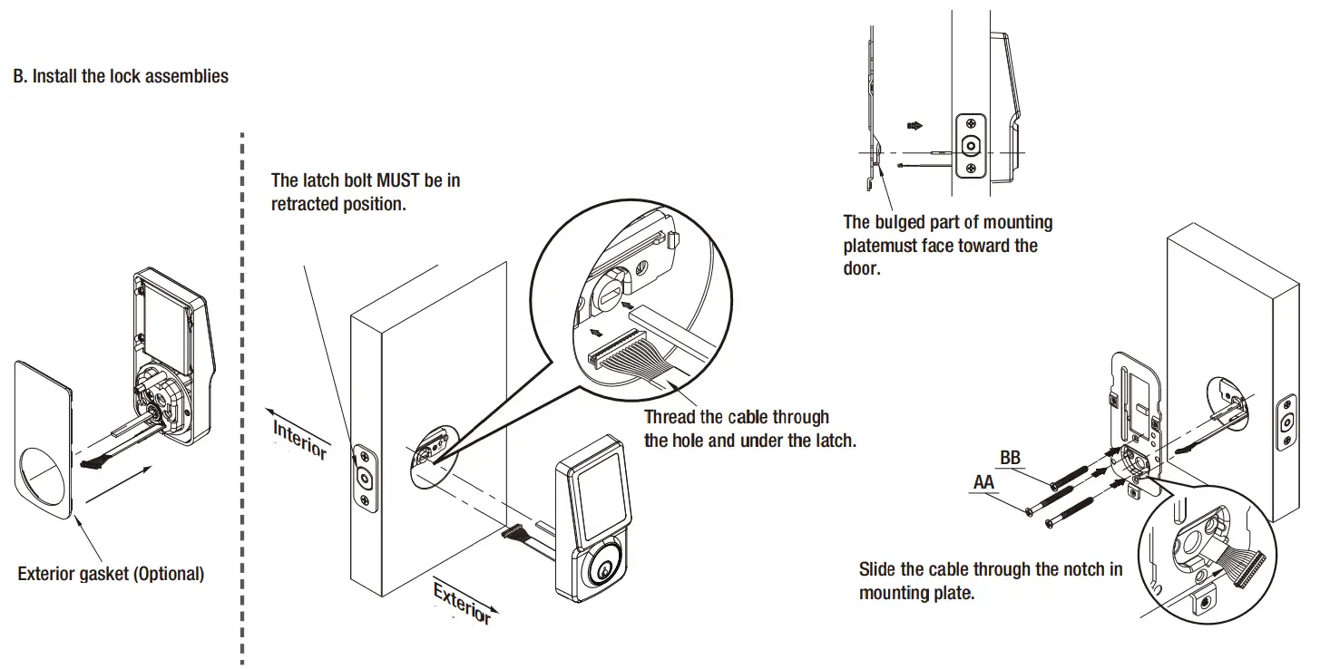 kenaurd SC1 KW1 Premium Electronic Touchscreen Deadbolt with Key Override-13